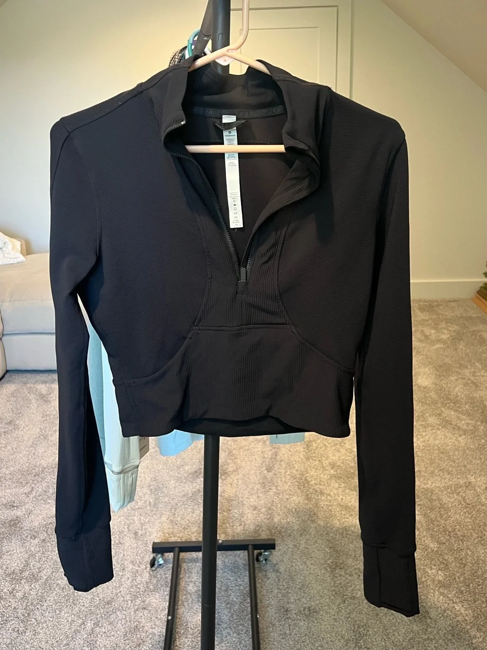 Lululemon Half-Zip Long Sleeve Crop Top